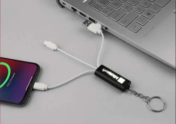 PowerGlow All in 1 Charging cable with light up logo